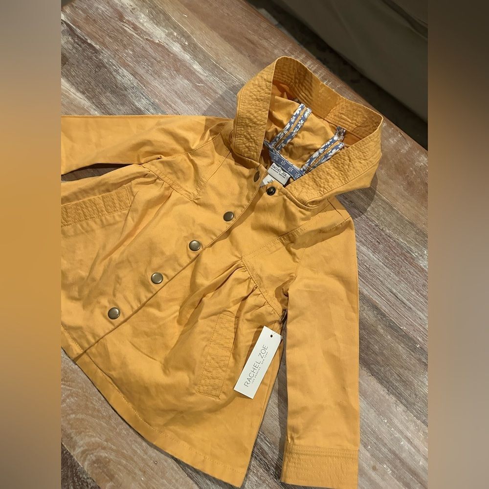 Rachel Zoe Baby Girl Snap Button Cotton Jacket With Hood, Size 24 Months NWT - Picture 2 of 11